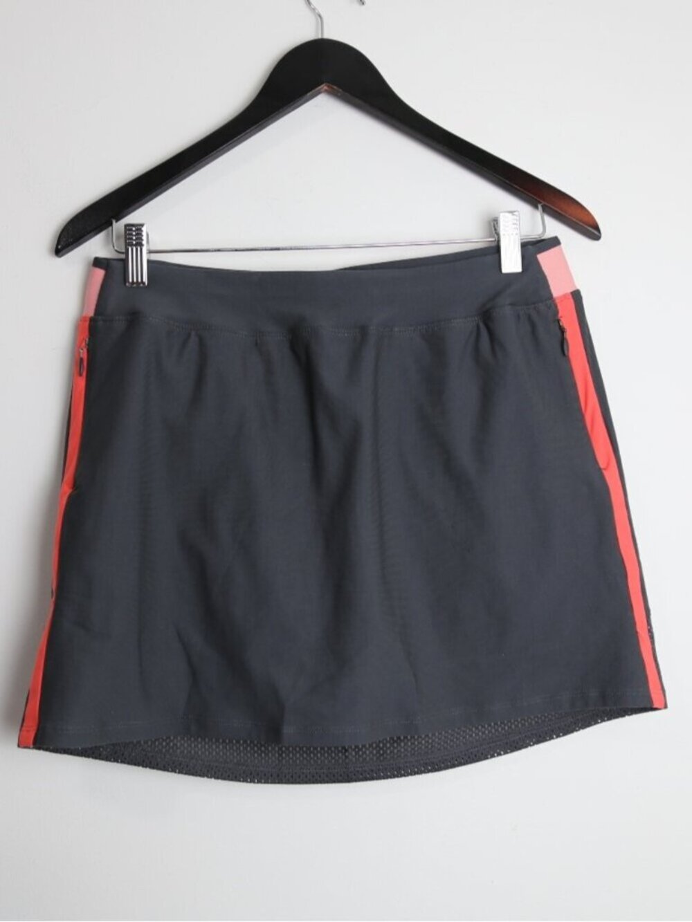 Under Armour Links Knit Skort Dames Golf Skirt Grey Light Pink Size Small